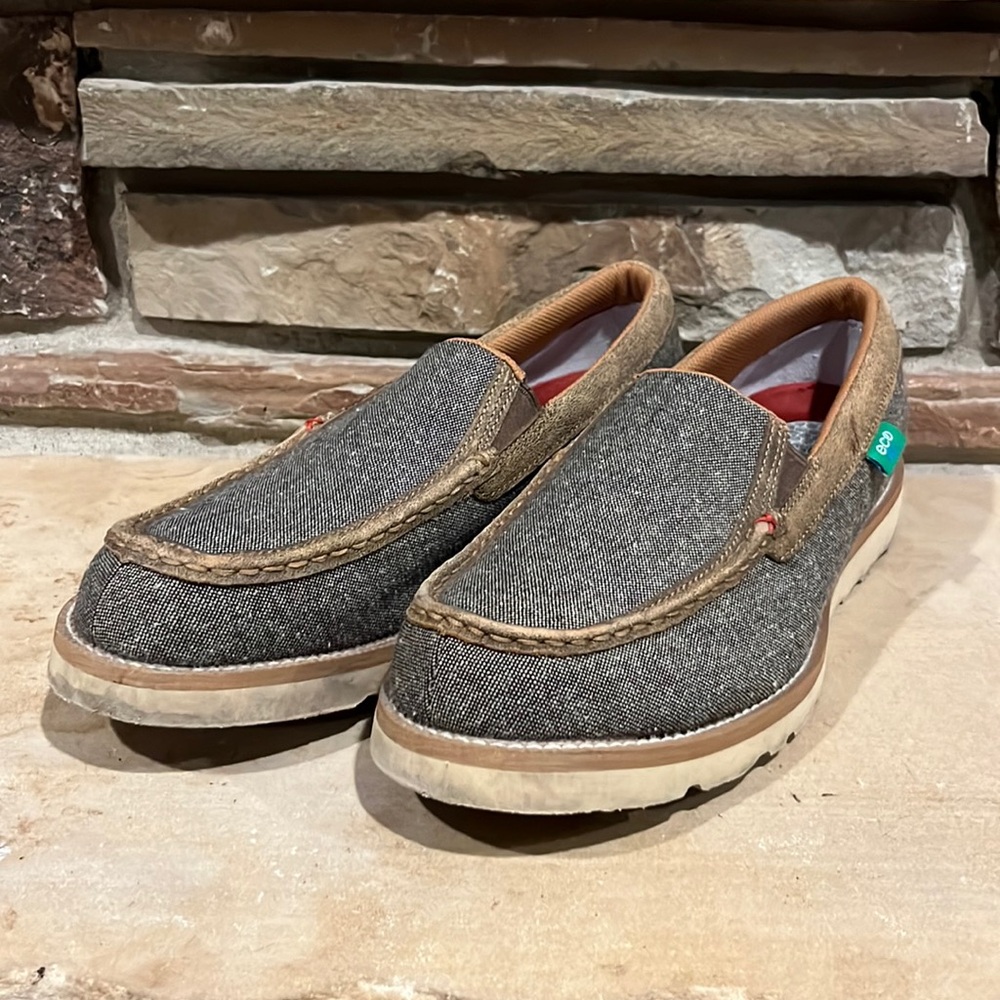 Twisted X ECO Grey Canvas Driving Loafer